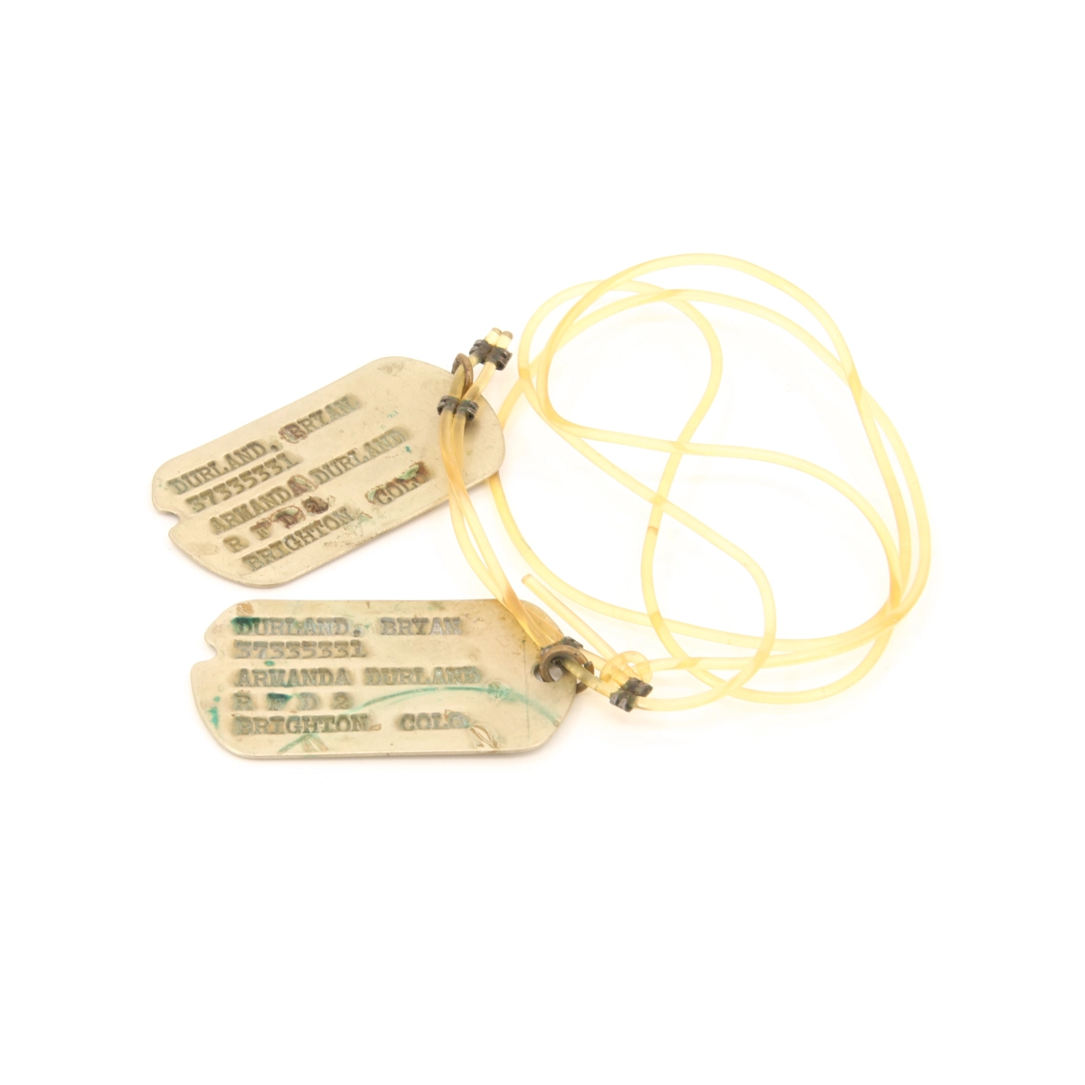 Pair "Dog Tags" DURLAND Bryan - US Army