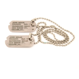 Pair "Dog Tags" BENAK John - US Army