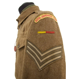 Battledress Royal Armoured Corps - Identifié "S. Walker"