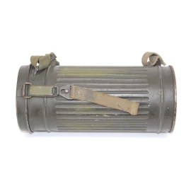German gas mask canister  camouflaged 1940