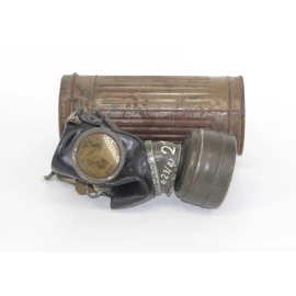 Boitier de masque anti-gaz Wehrmacht Camouflé 1940