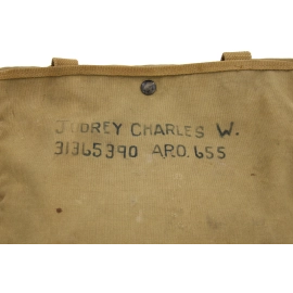 Musette M-36 British Made US Army "Charles W. Lodrey (31365390)"