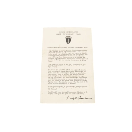 Message Général Dwight D Eisenhower