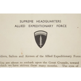 Message Général Dwight D Eisenhower