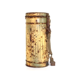 Camouflaged gas mask canister 1940