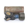 Masque anti-gaz Wehrmacht dans son boitier camouflé trois tons 1944