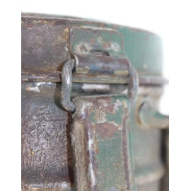 Masque anti-gaz Wehrmacht dans son boitier camouflé trois tons 1944