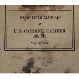 Instruction manual 1942 US Carbine M-1