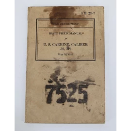 Manuel d'instruction 1942 US Carbine M-1