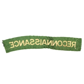 Title Reconnaissance  British Army