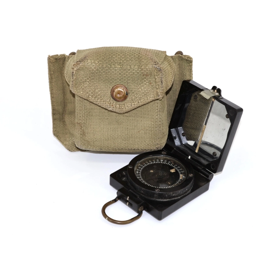 Compass MK1 & Pouch 1943 British Army Compass MK1 & Pouch 1943 British Army